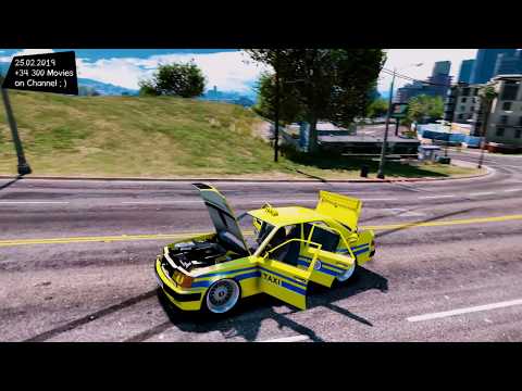 Mercedes-Benz E500 W124 Taxi Los Santos 🔥 GTA V MOD 4K/60FPS GTX 1080Ti _REVIEW