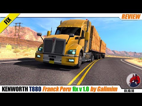 ATS (1.32) | truck mod &quot;Kenworth T880 FIX&quot; v1.0 by Galimim (02.10.18) - review