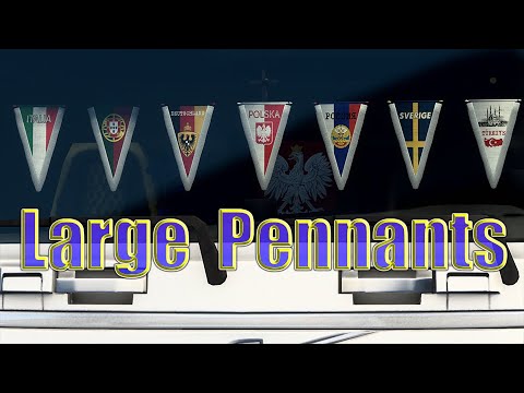 Large Pennants 1.04 ETS2 Interior Mod - ModsHost