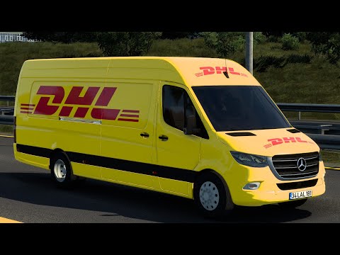 RODONITCHO MODS ETS2 1.47.1.2S 135/04/693/2023/1691 SKIN DHL MERCEDES-BENZ SPRINTER 2019 1.0 1.47