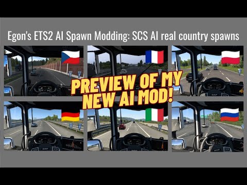 NEW ETS2 AI MOD: Real SCS AI Country Spawns