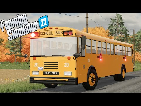 Blue Bird School BUS Farming Simulator 22 Vehicle Mod - ModsHost