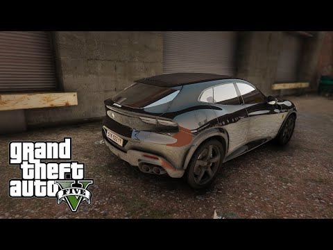 GTA 5 Mod - 2023 Ferrari Purosangue - Real ENGINE SOUND RTX4090 4K Gameplay