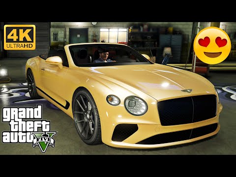 Bentley Continental GT Convertible 2020 tuning - GTA V test drive !