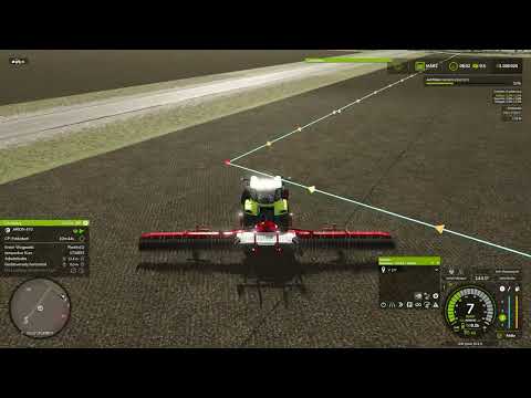 Automatisiertes Fahren FarmingSimulator25: Traktor-Test mit Hacke Autodrive 3.0 Courseplay 8.0.0.4