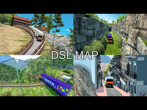 Download New DSL Map Mod | Narrow + Extreme + Dangerous Roads | ETS2 1.43