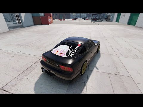 RedlineAuto Nissan 180sx Custom Sticker Tutorial BeamNG.Drive