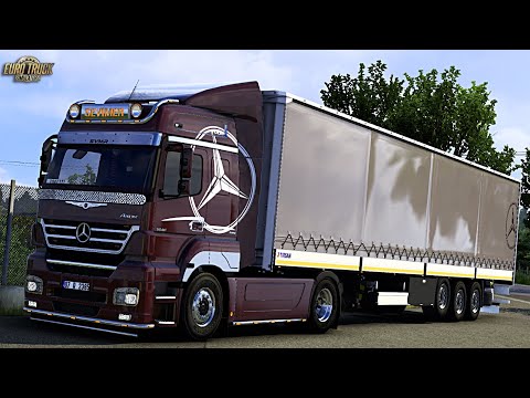 ETS2 1.43 Mercedes Benz Axor 1840 MP2 2011 + Tirsan Maxima Trailer | ProMods Gameplay