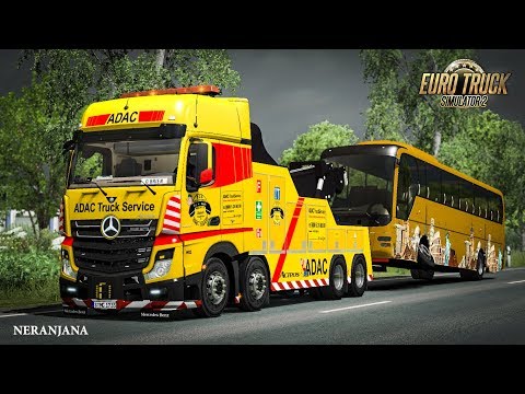 ETS 2 Mod | Mercedes Benz Actros MP IV Crane/Tow Truck [ETS2 v1.35] *Benz Tuning DLC*