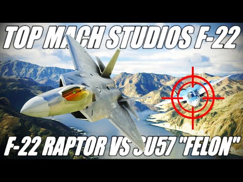 Top Mach Studios - F-22A Raptor | Full Flight Review | SU57 Tail-chase | Microsoft Flight Simulator