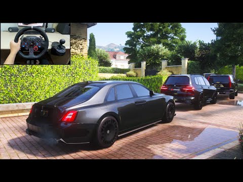 GTA 5 - 2023 BRABUS 700 Rolls-Royce GHOST - MAFIA GANG WAR &amp; CONVOY