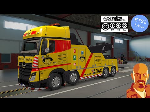 MERCEDES BENZ ACTROS MPIV CRANETRUCK &amp; LOADS PACK ETS2 1.49.x (ETS2MOD)