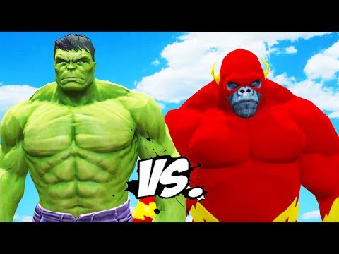 FLASH GORILLA VS HULK - EPIC BATTLE