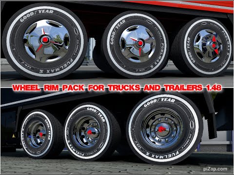 Ets2 Wheel Rim Pack for Trucks and Trailers 1.48-1.49-1.50