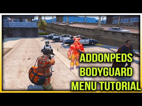 AddonPeds Bodyguard Menu Tutorial || GTA5||