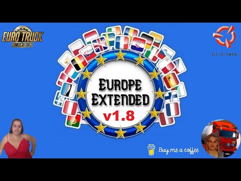 Euro Truck Simulator 2 (1.53) Europe Extended Map v1.8 for ETS2 v1.53 [1.53] + DLC&#039;s &amp; Mods