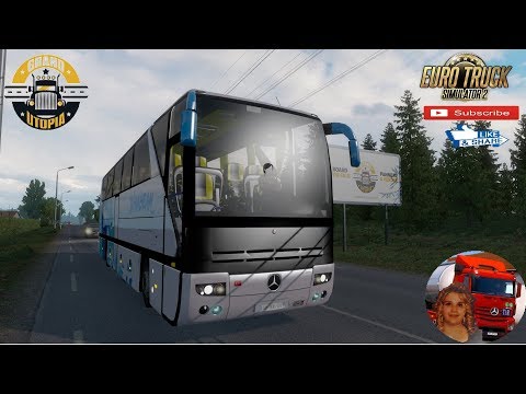 Euro Truck Simulator 2 (1.36) Mercedes Benz o403 V3 1.36.x Grand Utopia map v1.6 + DLC&#039;s &amp; Mods