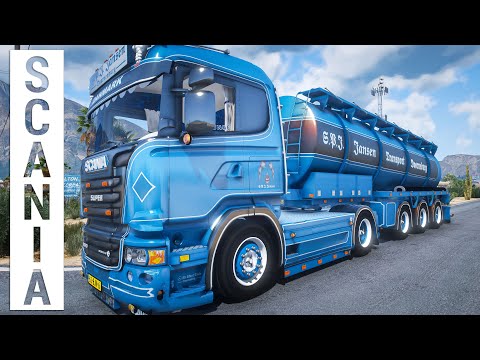 GTA 5 Scania R520 V8 S.P.J Jansen B.V. Truck Mod Showcase [NVE + QuantV + 5Real + ReShade] 4K