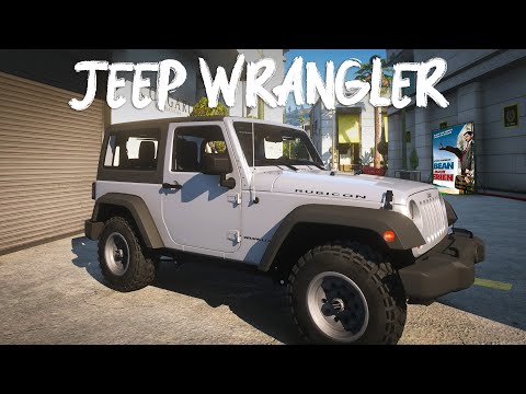 GTA V Jeep Wrangler Rubicon [Add-On / FiveM] + Custom Offroad Wheels Showcase (QuantV 4K 60Fps)