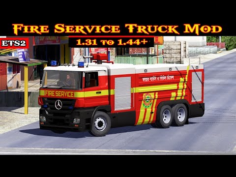 Ets2 || Fire Service Truck Mod 1.31 to 1.44x Showcase + Link