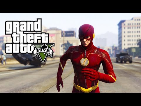 GTA 5 - THE FLASH FIGHTING RANDOM CRIMINALS (GTA 5 Mods)