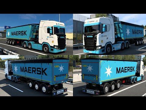 RODONITCHO MODS ETS2 1.48.2.0S 071/09/1398/2023/2396 SKIN MAERSK WIELTON BULK MASTER 2.0 1.48