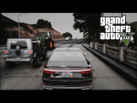 GTA 5 Mod - 2018 Audi A8 TFSI Quattro - 4K RTX Gameplay