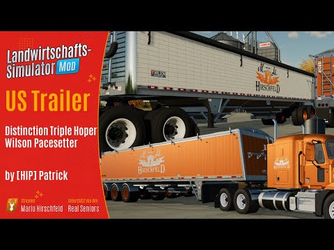 LS22 Mod / US Trailer: Wilson Pacesetter &amp; Distinction Triple Hopper / LS22 Modvorstellung