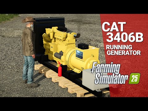 Emergency Power - CAT 3406B Running Generator #fs25