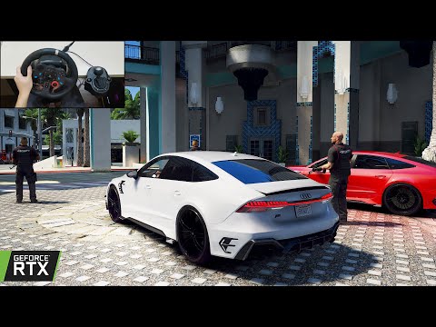 GTA 5 - Stealing an Audi RS7-R ABT - WILD RS 7 from ABT!