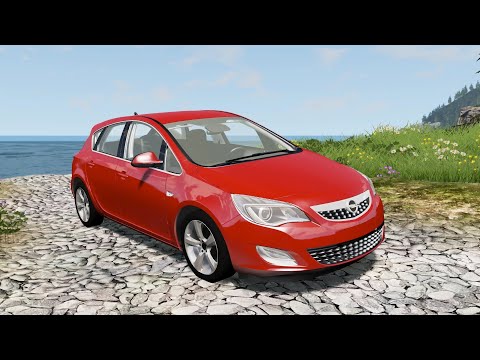 BeamNG.drive - Opel Astra J 2009 - Car Show Test Drive Crash . 4K 60fps.