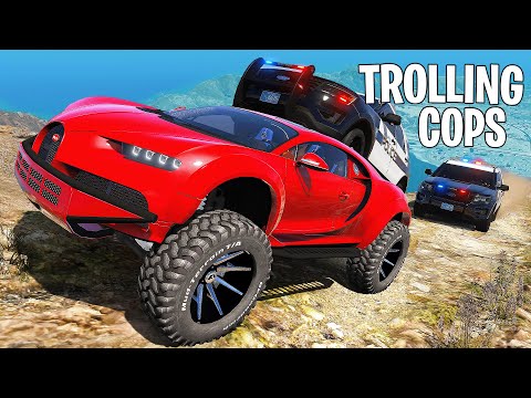 Escaping Cops with Custom Offroad Bugatti.. GTA 5 RP