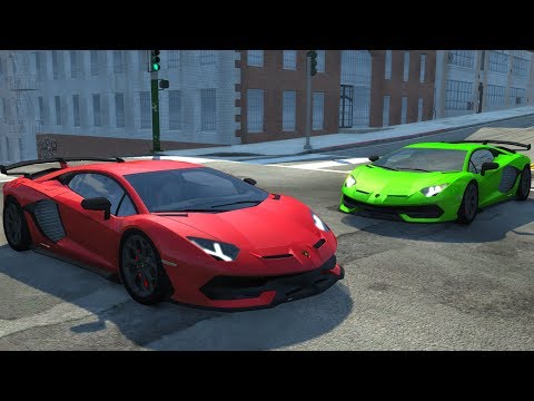 Lamborghini Aventador SVJ Crash Testing - Beamng Drive Car MoD