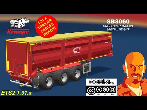 KRAMPE SB3060 AGRICULTURAL TRAILER ETS2 1.31.x (NEEDS AGRAR TRUCK).