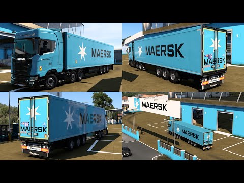 RODONITCHO MODS ETS2 1.48.1.6S 176/08/1330/2023/2328 SKIN MAERSK KRONE COOL LINER 2.0 1.40 1.48