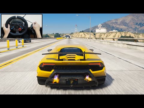 Lamborghini Huracan Performante - GTA 5 with Steering Wheel - Logitech G29 Gameplay