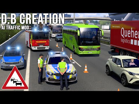 ETS2 1.49 D.B Creation &quot;AI Traffic Mod&quot; ★ TESTFAHRT [2572] EURO TRUCK SIMULATOR 2