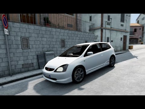 BeamNG.drive - Honda Civic Type R (EP3) 2001 - Car Show Test Drive Crash .