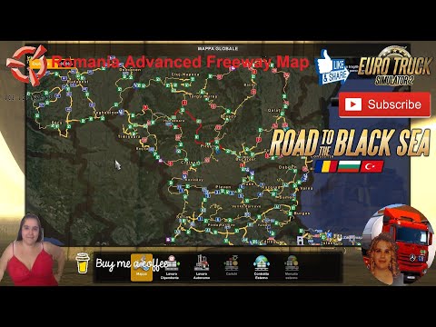 Euro Truck Simulator 2 (1.45) Romania Advanced Freeway Map v.1 by Bigi_95 First Look + DLC&#039;s &amp; Mods