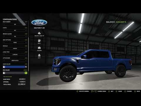 2024 Ford F-150 v1.0 FS25 car mod for Farming Simulator 25 FS25