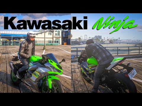 GTA 5 Kawasaki ZX-6R 636 [Add-On Bike] + Enhanced Engine Sound Showcase (QuantV + NVE + NB + 5Real)