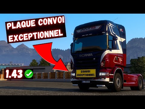 🔰[ ETS2 V 1.43] UPDATE | PLAQUE DE CONVOI EXCEPTIONNEL | EuroTruckSimulator2