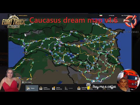 Euro Truck Simulator 2 (1.52) Caucasus dream map v1.6 by Harits2001 [1.52] + DLC &#039;s &amp; Mods