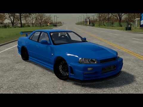 Nissan Skyline R34 Sedan - Farming Simulator 2022 [FS 22 LS 22 Japanese Sports 4-Door Sedan Car Mod]