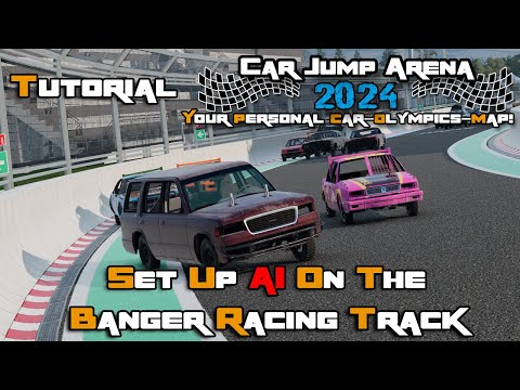 BeamNG.Drive - Car Jump Arena 2024 - AI Tutorial - Banger Racing Track (4K/60FPS)