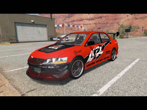 BeamNG.drive - Mitsubishi Lancer Evolution IX GSR Tokyo Drift 2005 - Car Show Test Drive Crash .