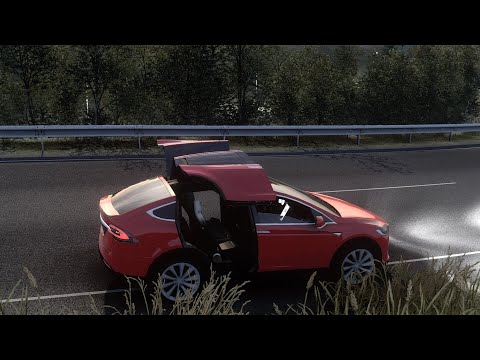 ETS2 1.44 TESLA MODEL X ANIMATION DOOR